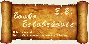 Boško Belobrković vizit kartica